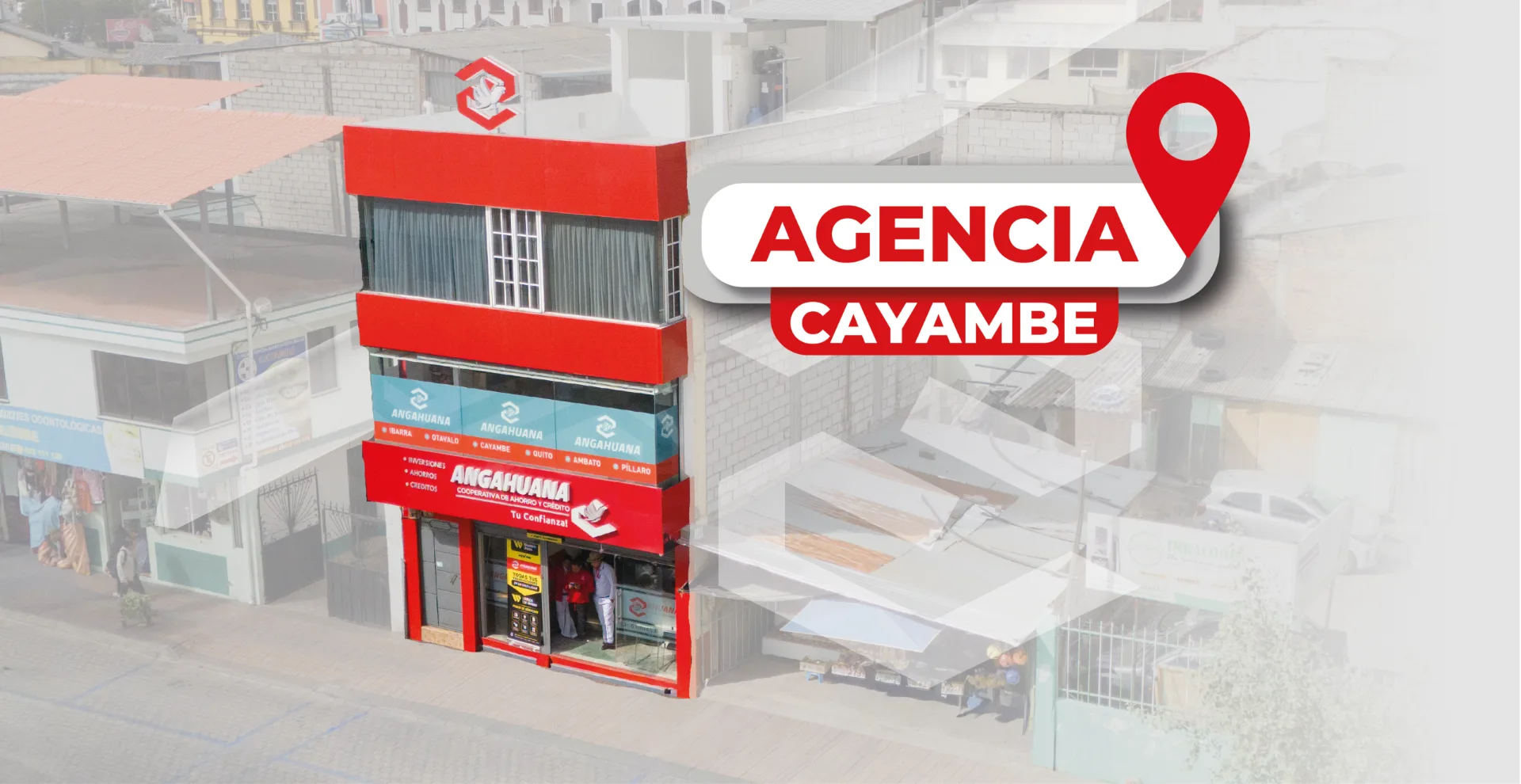 Fachada de la agencia Cayambe