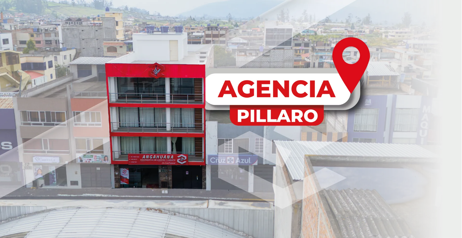 Fachada de la agencia Píllaro